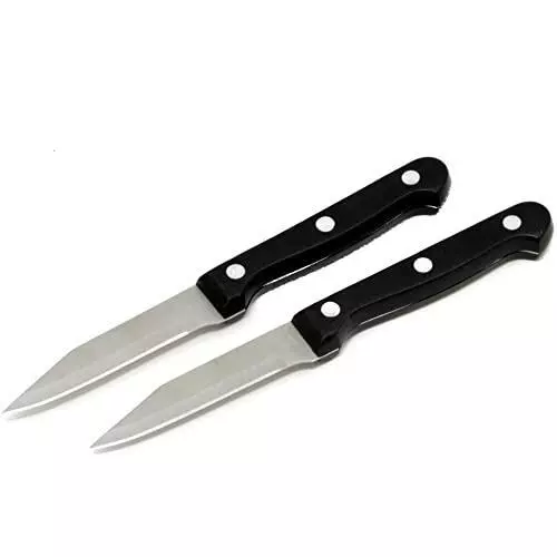 Chef Craft Select Paring Knife Set, 2.5 inch Blade 6 inch in Length 4 Piece  Set , Stainless Steel/Black 