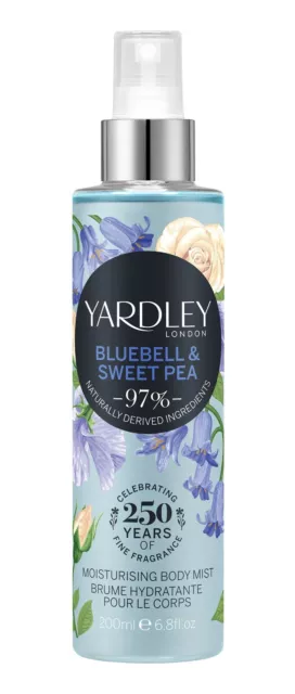 Yardley GLOCKENBLUME & WICKE Erfrischungsspray 200 ml Körperspray Bodyspray