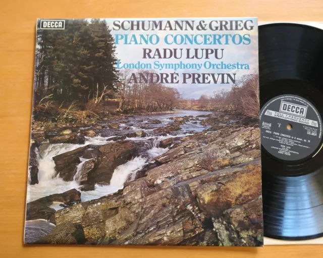 SXL 6624 Radu Lupu Schumann & Grieg Piano Concertos Andre Previn Decca LP