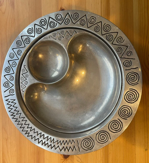 Lot Of 2  WILTON ARMETALE REGGAE Dipping Nesting Bowl 820014 14” 10.5”