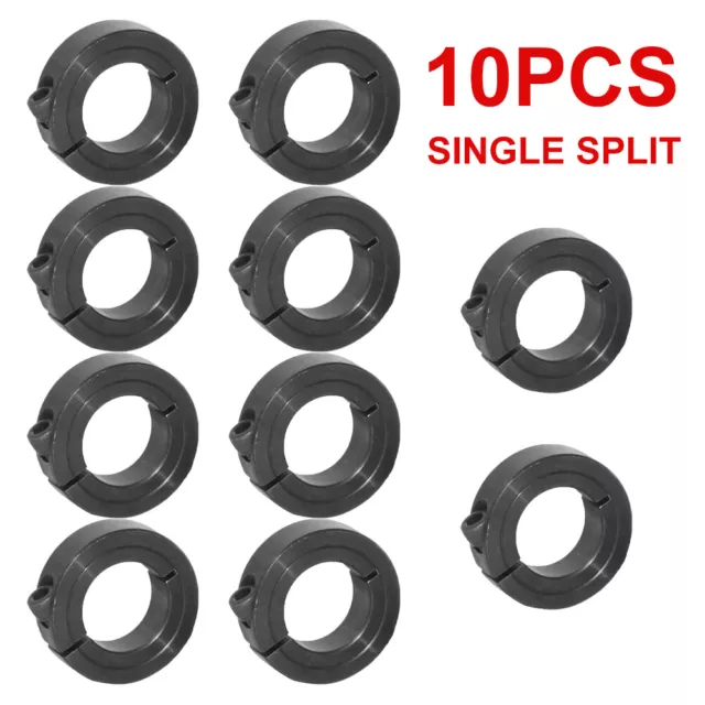 Single Split Shaft Locking Collar 1/2",3/4",1",1 3/4",1 7/16",2" Bore Oxide Set