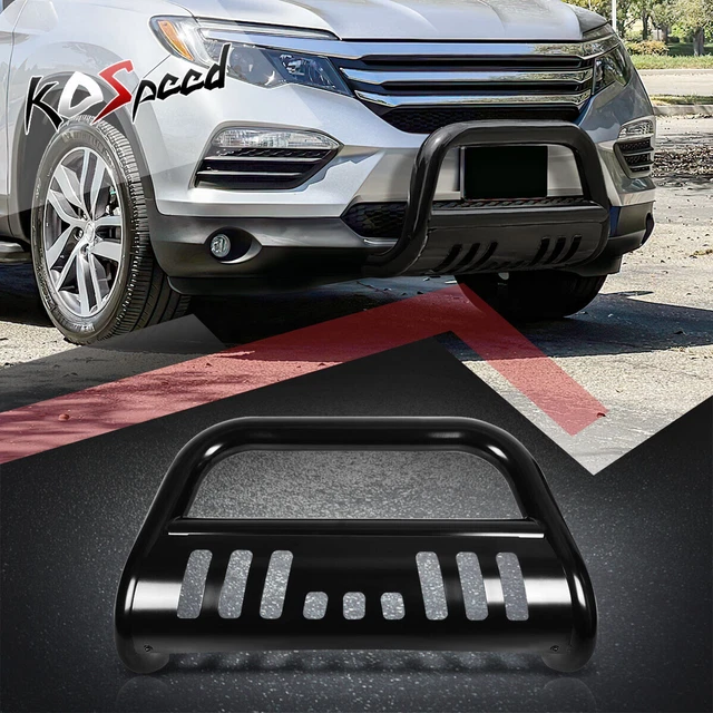 4pc Front Bumper Grille Trim Molding Bracket Kit – For 2016-2018 Honda Pilot, Chrome, Partsinhere
