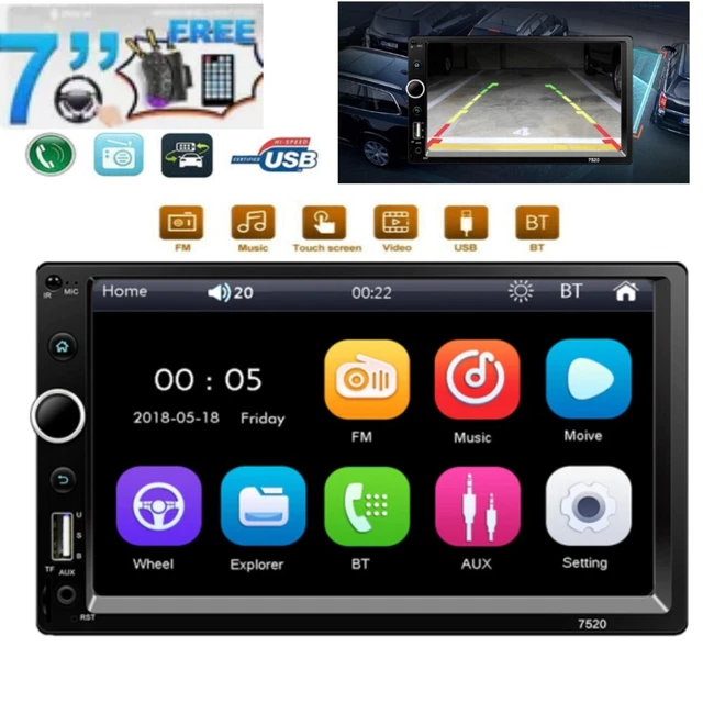 7'' Car MP5 Player Machine Bluetooth Hands-free Reversing Video FM radio USB AUX