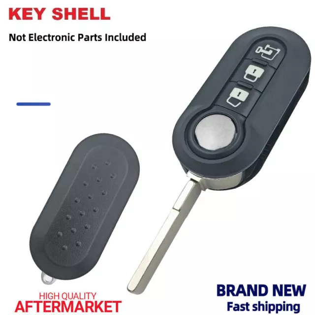 For RAM PROMASTER 1500 FOR FIAT 500 500L Flip Remote Key Shell Case FOB 3 Button