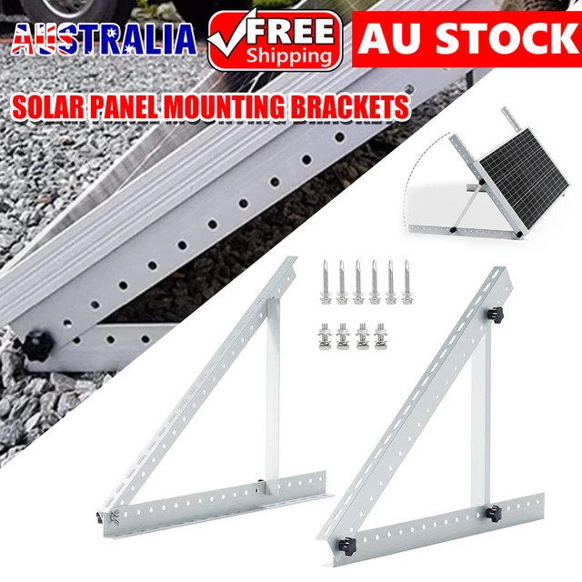 SOLAR PANEL MOUNTING Brackets Tilt Mount RVs Roof Flat Surface Aluminum ...