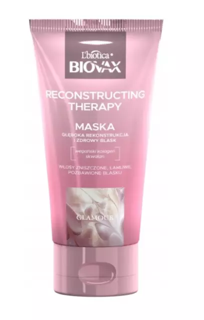 L'BIOTICA BIOVAX GLAMOUR HAIR MASK RECONSTRUCTING THERAPY damaged and dull hair