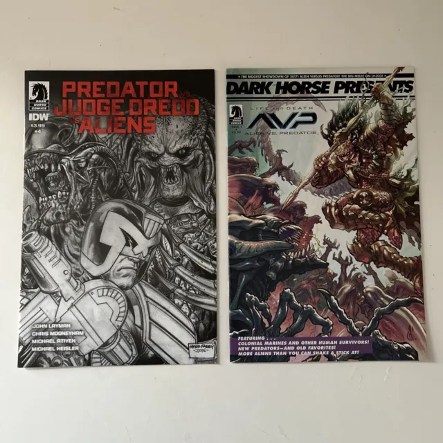 Predator Vs Judge Dredd Vs Aliens + Life And Death DHP Cover Dark Horse Comics