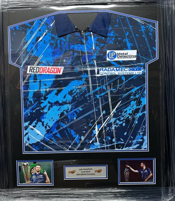 Luke Humphries Pdc Darts Signed Framed Original Replica 2024 Shirt