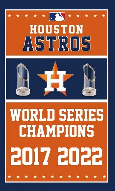 Houston Astros 2022 WORLD SERIES CHAMPIONS  Banner New 3x5FT MLB WS