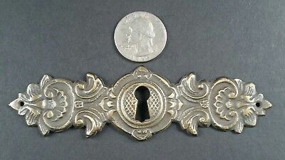 2 Vintage Antique Style Ornate French Eschutcheons Key Hole Covers 4 3/4" #E16 2