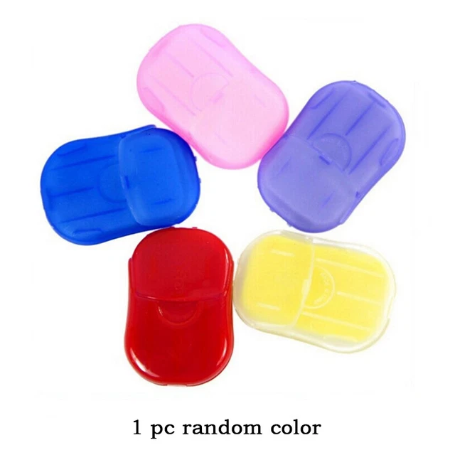 20 piezas/caja desechable mini jabón de viaje papel de lavado a mano en caja hoja perfumada ZR