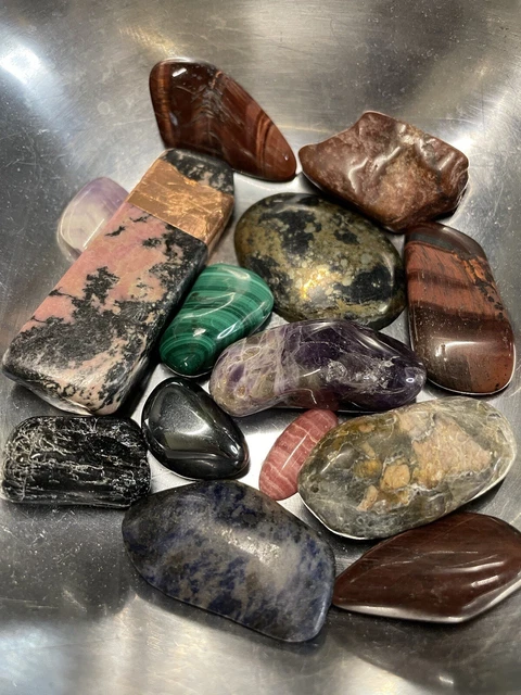 Crafters Collection Natural Crystals Mineral Specimens Mixed Gemstones Cabs