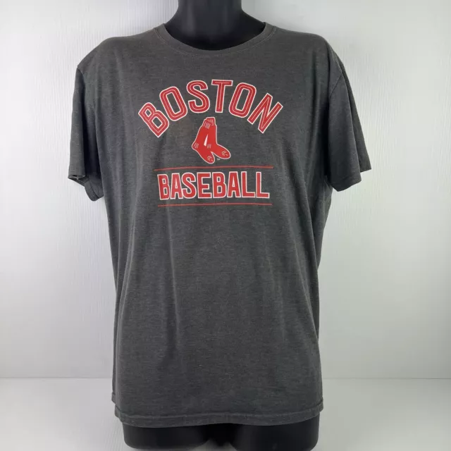 Boston Red Sox MLB Licensed Graphic T-Shirt Mens XL Grey/Red 60/73