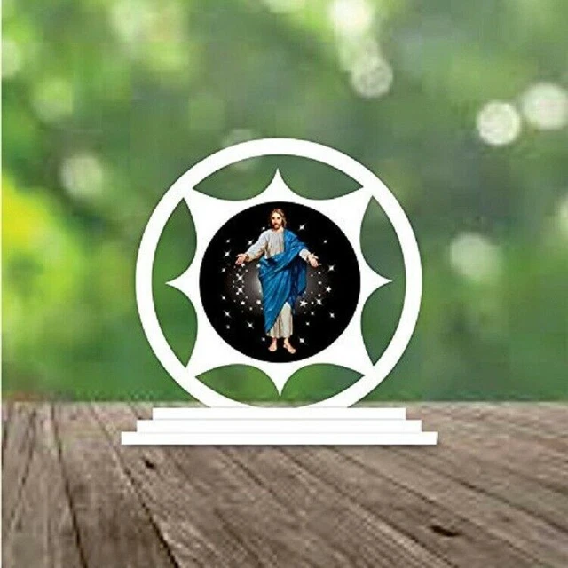 INDIAN TRADITIONAL JESUS Christ Acrylic Statue Multicolor For Car