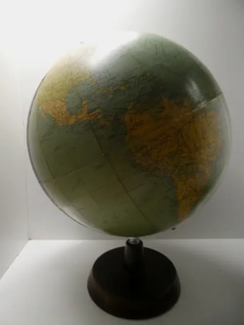 Vintage 1961 Phillips Challenge Large  World Globe Map Atlas