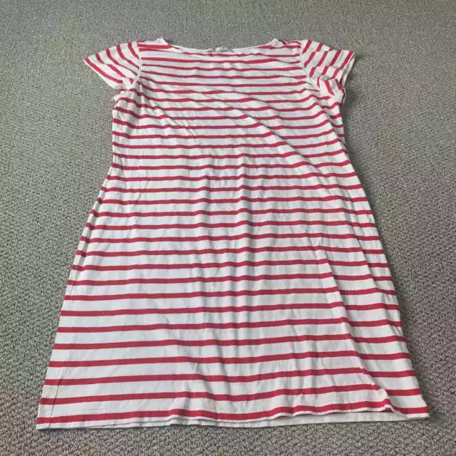 Milly For Design Nation Womens T Shirt Dress Size Large Red White Striped Mini