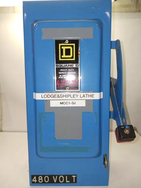 Square D 30 Amp Safety Switch Disconnect 3 Pole Non-Fused 600 V Ac/Dc Hu361