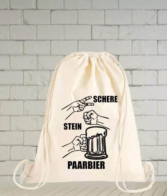 Rucksack naturweiß aus recycelten Materialien - Schere, Stein, PaarBier