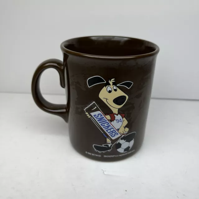 Snickers World Cup 94 Mug Coffee Tea Cup Striker Dog Tams England Vintage 1994