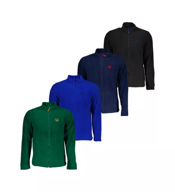 Felpa Uomo Pile GMV Con Zip, Tasche e Logo Ricamato