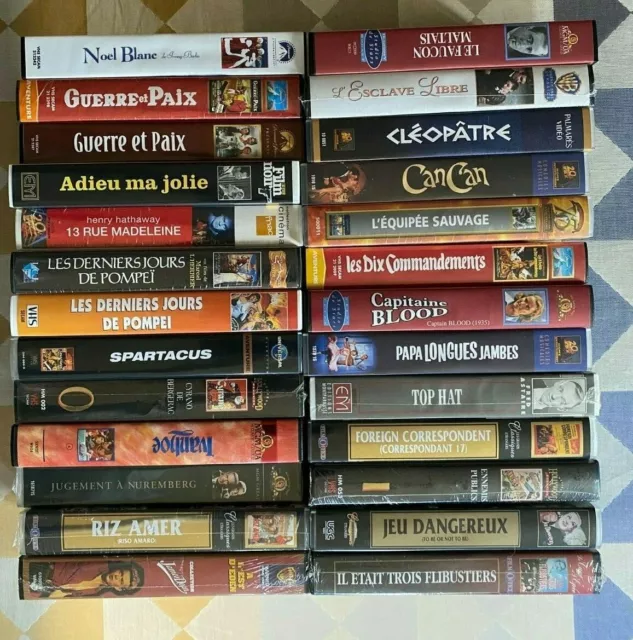 Lot De 26 Vhs Films Universal +  Cinema  Americain + Paramount + Lubitsch