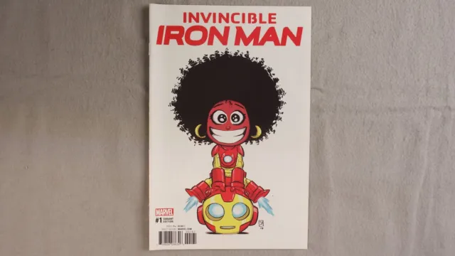 Invincible Iron Man #1 Variant cover art by Skottie Young Marvel comics 2017