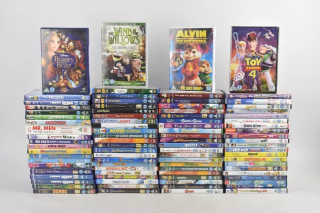 Job Lot Of 86x Children's DVDs rated PG & U Frozen, Lion King, Dumbo & More