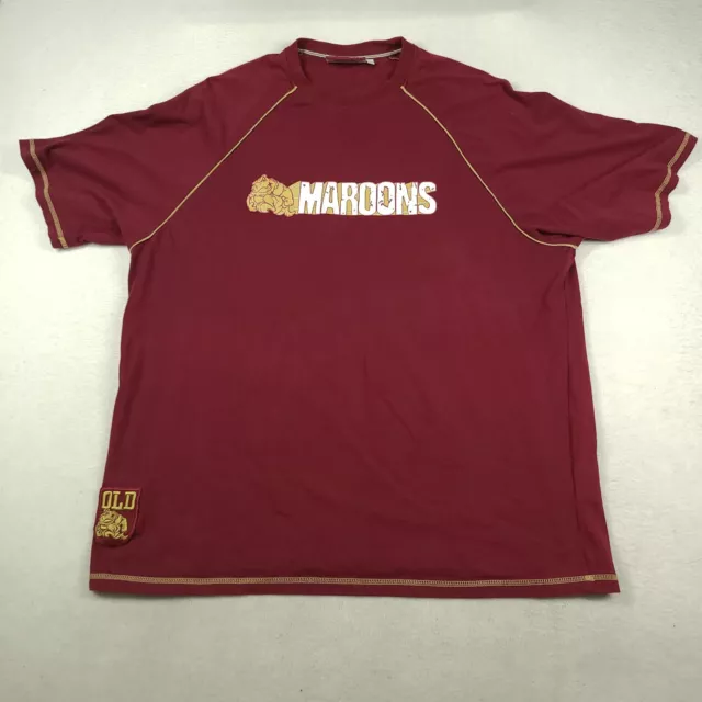 QLD Queensland Maroons T-Shirt State Of Origin Rugby League Tee 3XL Cotton