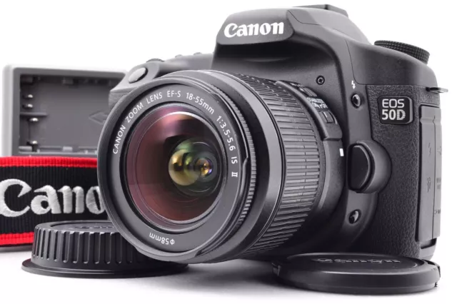 Cuerpo de cámara SLR digital Canon EOS 50D Top Mint Lente EFS de 18-55 mm...