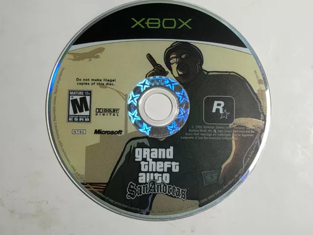 Grand Theft Auto: San Andreas (Microsoft Xbox, 2005) (Working) (Loose)