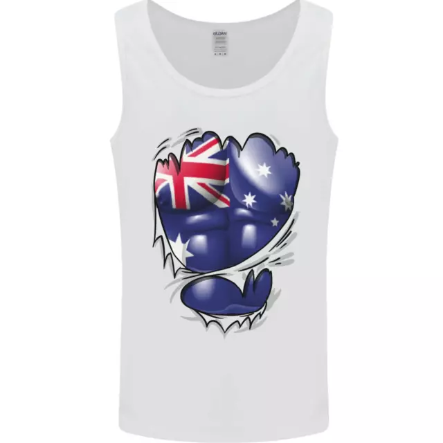 Gym Australian Flag Muscles Australia Mens Vest Tank Top