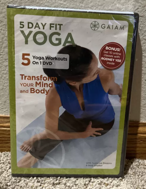 NEW 5 Day Fit Yoga (DVD, 2009) Suzanne Deason & Rod Stryker GAIAM 5 Workouts