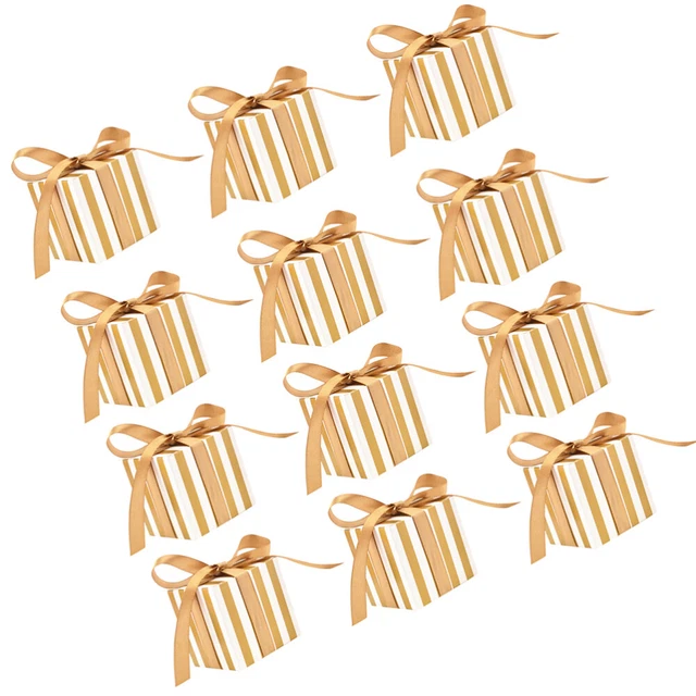 Paper Candy Boxes Striped Small Square Box The Dreambox Carton