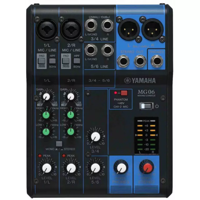 Yamaha MG06 - Table de mixage 6 canaux