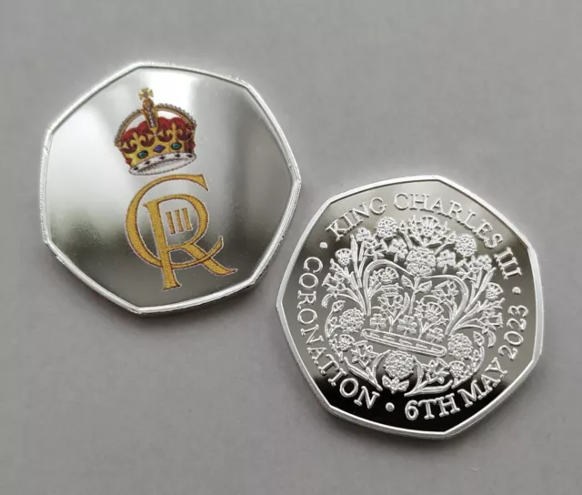 King Charles III Coronation 2023 Commemorative Silver Plated Coin - Ltd Edition