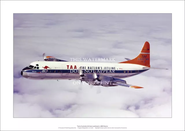 TAA Lockheed L.188 Electra A3 Art Print – 42 x 29 cm Poster