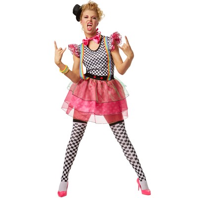 Costume donna anni'80 Top Scaldamuscoli Guanti Donna Superdry Retro Neon Costume Vestito 
