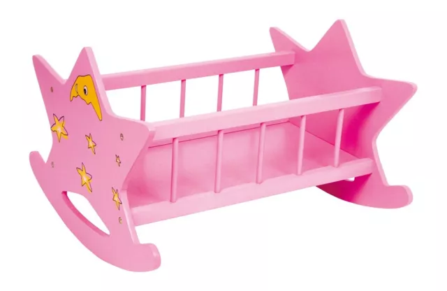 Culla per bambole Stella in legno small foot, rosa Giocattoli Bambini