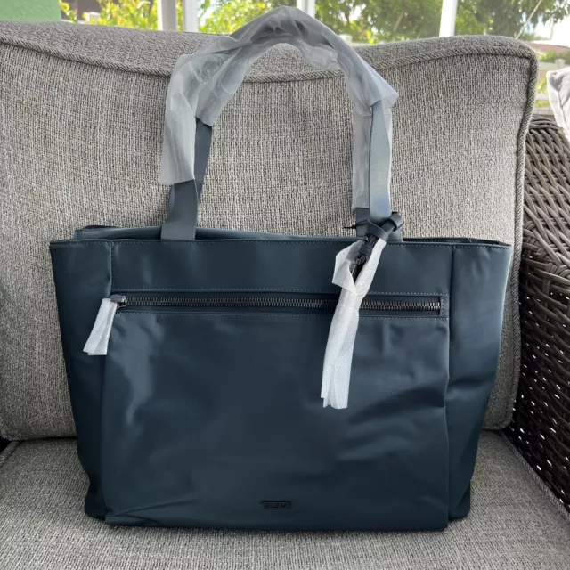 TUMI Maggie Tote Carry-All Laptop Business Bag Dawn Blue