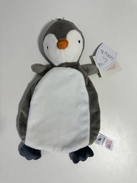NEW TU Penguin Grey Baby Comforter Blankie Doudou Soft Toy BNWT