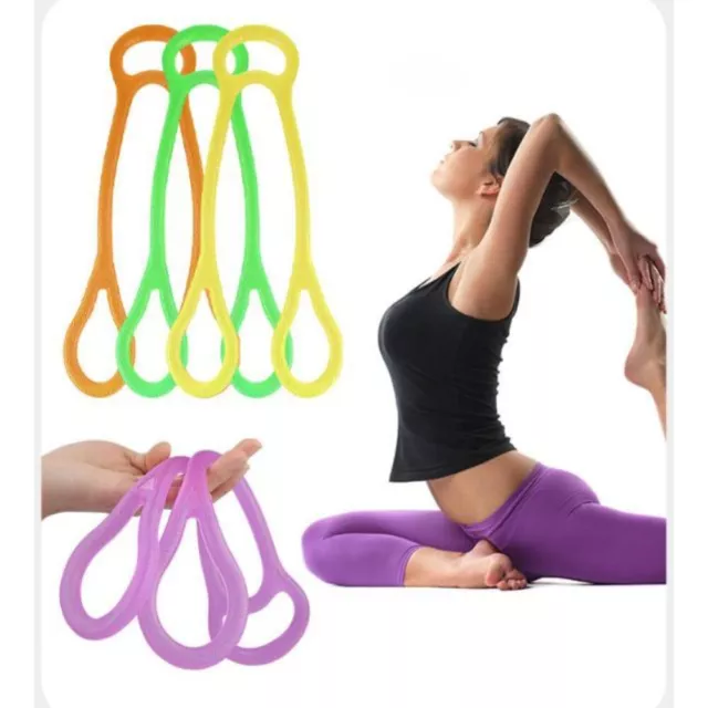 Triple Loop Fitness Equipment 4-color Yoga Assistance Pull Rope  Unisex