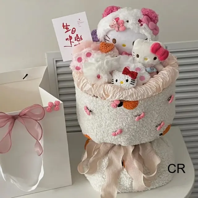 Bambola peluche Hello Kitty Melody Sanrio bouquet fiori bambola regalo di compleanno