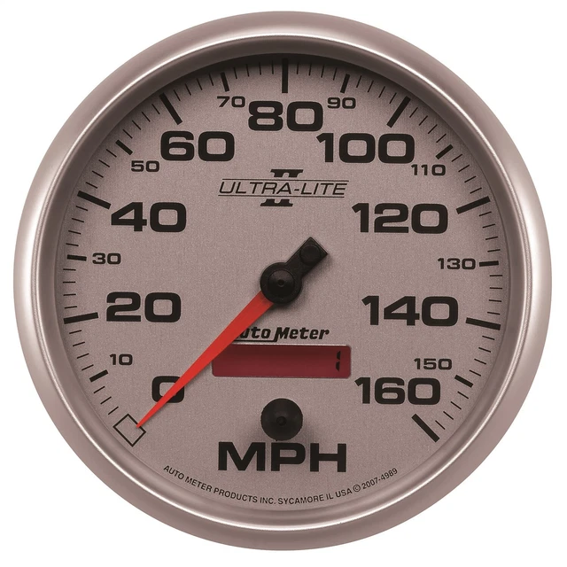 Autometer 4989 Ultra-Lite Ii Programmable Speedometer 5" 0 -160 Mph