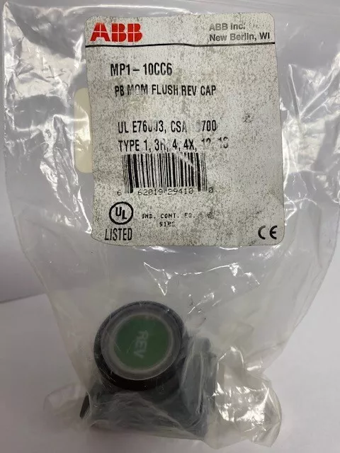 ABB MP1-10CC6 push button mom flush bev cap - new in bag