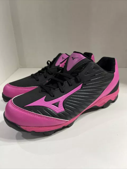 Mizuno 9-Spike Finch Franchise Womens’ Softball Shoes/Cleats Pink & Black 9.5