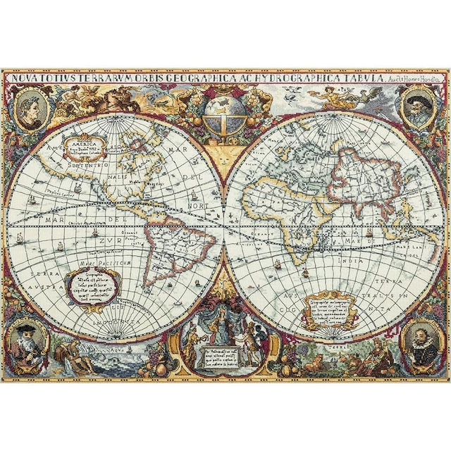 Kit Point De Croix PANNA – Machine à écrire – 25,5x32,5cm – Tissu Aida 15-16ct