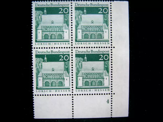 BUND, MiNr 491, tadellos **postfrischer** ER-VBl mit FN 4