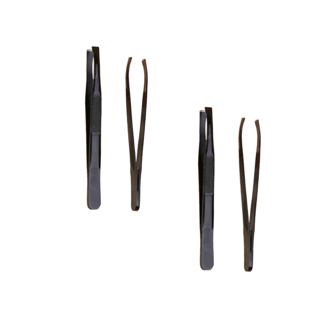 4 Pcs Augenbrauenclips Wimpern Pinzette Set Wimpernset Wimpern Gesetzt Stahl