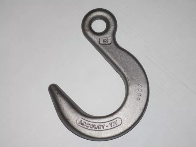 Peerless Accoloy Eye Foundry Hooks, 1/2" , Working Load Limit 15000 lbs.