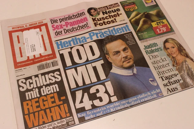 Journal BILD Du 23 Avril 1958 - Cadeau Vintage Anniversaire, Souvenir Coupe Du Monde 1958